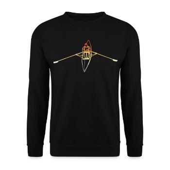 Vintage Sportruderboot - Unisex Pullover - Schwarz - Vorne - Alina (178cm) & Michal (187cm)