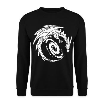 Dragon galactique - Sweat-shirt Unisexe - noir - Devant - Alina (178cm) & Michal (187cm)