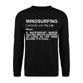 Windsurfing Definition - Unisex Sweatshirt - black - Front - Alina (178cm) & Michal (187cm)
