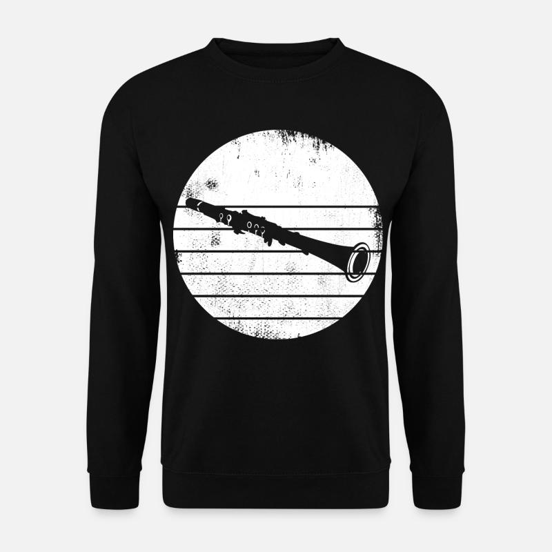 Klarinette Skizze - Unisex Pullover - Schwarz