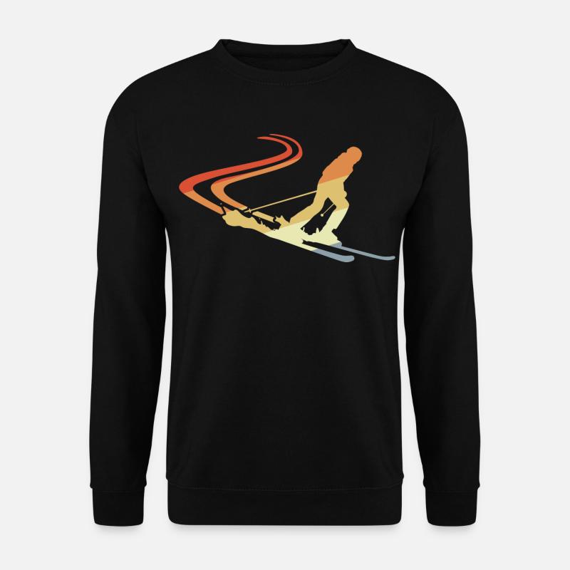 Funny Skier Drawing - Unisex Sweatshirt - black