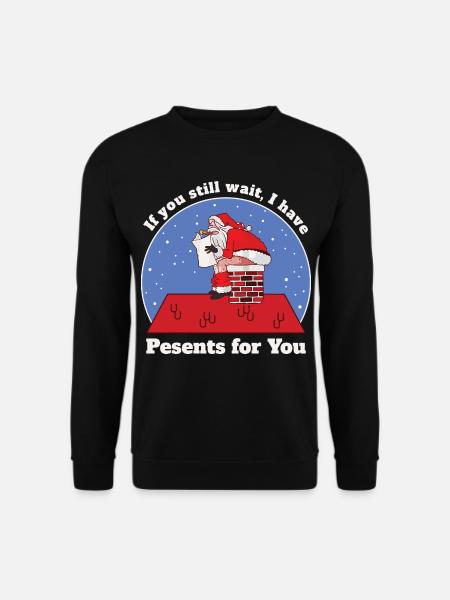 Père Noël drôle - Sweat-shirt Unisexe - noir