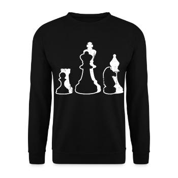 Chess pieces - Unisex Sweatshirt - black - Front - Alina (178cm) & Michal (187cm)