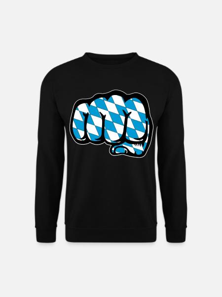 Bayern Flagge Faust Symbol - Unisex Pullover - Schwarz