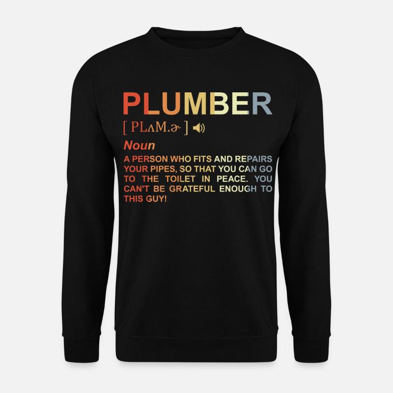 Klempner Begriff - Unisex Pullover - Schwarz