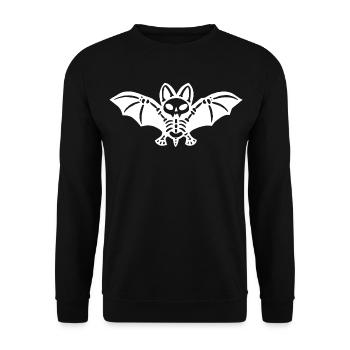 Skeletal bat - Unisex Sweatshirt - black - Front - Alina (178cm) & Michal (187cm)