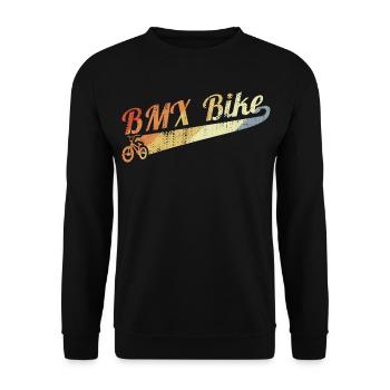 Vélo BMX vintage - Sweat-shirt Unisexe - noir - Devant - Alina (178cm) & Michal (187cm)