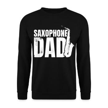 Père saxophoniste - Sweat-shirt Unisexe - noir - Devant - Alina (178cm) & Michal (187cm)