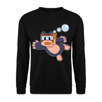 Mole Diver Snorkel Diving - Unisex Sweatshirt - black - Front - Alina (178cm) & Michal (187cm)