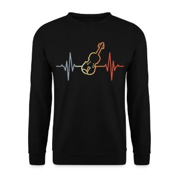 Violin Heartbeat ECG - Unisex Sweatshirt - black - Front - Alina (178cm) & Michal (187cm)