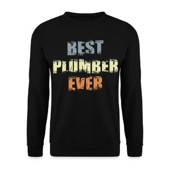 Best Plumber - Unisex Sweatshirt - black - Front - Alina (178cm) & Michal (187cm)