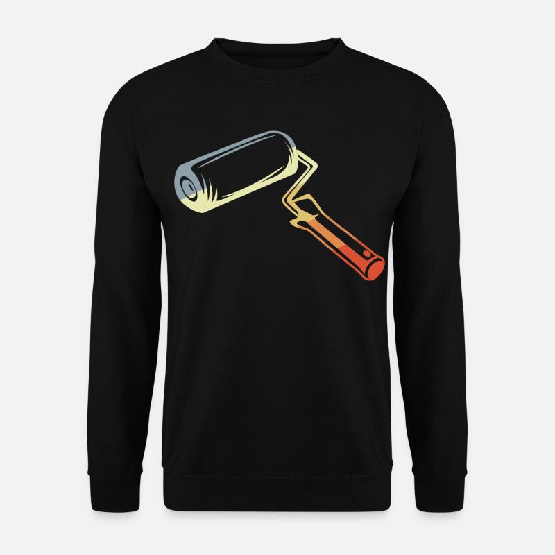 Retro Painter's Scroll Sketch - Unisex Sweatshirt - black