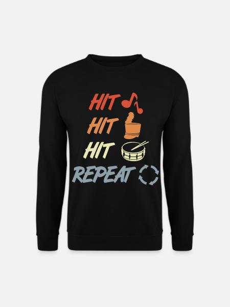 Beat and Repeat - Unisex Sweatshirt - black