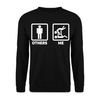 Funny judoka - Unisex Sweatshirt - black - Front - Alina (178cm) & Michal (187cm)