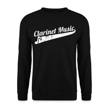 Funny Clarinet Music - Unisex Sweatshirt - black - Front - Alina (178cm) & Michal (187cm)