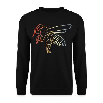 Abeille vintage - Sweat-shirt Unisexe - noir - Devant - Alina (178cm) & Michal (187cm)
