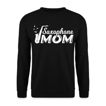 Saxophonist Mother - Unisex Sweatshirt - black - Front - Alina (178cm) & Michal (187cm)