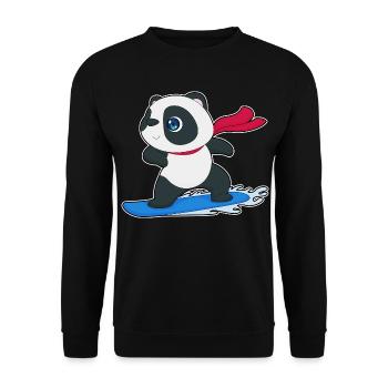Panda Snowboarder Snowboard - Sweat-shirt Unisexe - noir - Devant - Alina (178cm) & Michal (187cm)