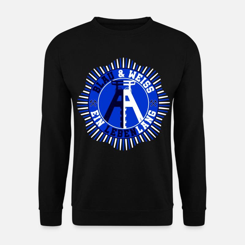 Blau Weiss ein Lebenlang | Farben änderbar - Unisex Pullover - Schwarz
