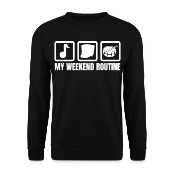 Drummer's Weekend - Unisex Sweatshirt - black - Front - Alina (178cm) & Michal (187cm)