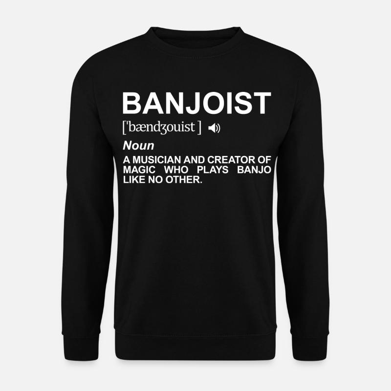 Banjospieler Definition - Unisex Pullover - Schwarz