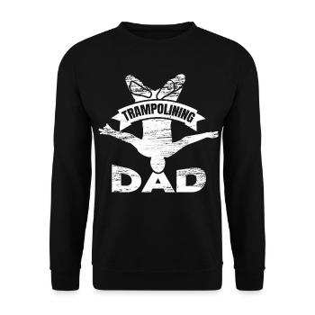 Trampolinspringer Vater - Unisex Pullover - Schwarz - Vorne - Alina (178cm) & Michal (187cm)
