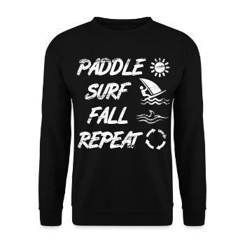 Windsurfer Spruch - Unisex Pullover - Schwarz - Vorne - Alina (178cm) & Michal (187cm)