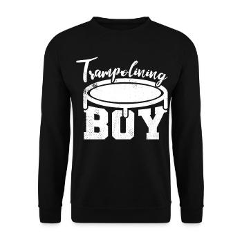 Trampolinspringer Junge - Unisex Pullover - Schwarz - Vorne - Alina (178cm) & Michal (187cm)