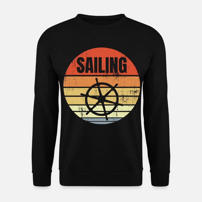 Steuerrad Segelschiff - Unisex Pullover - Schwarz