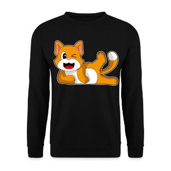 Gymnastique de fitness yoga pour chats - Sweat-shirt Unisexe - noir - Devant - Alina (178cm) & Michal (187cm)