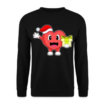Forfait Noël Coeur - Sweat-shirt Unisexe - noir - Devant - Alina (178cm) & Michal (187cm)
