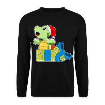 Forfaits de Noël tortue - Sweat-shirt Unisexe - noir - Devant - Alina (178cm) & Michal (187cm)