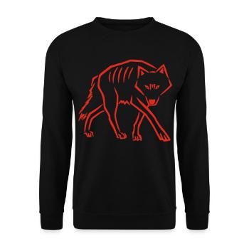 Rücktritt (Rot) - Unisex Pullover - Schwarz - Vorne - Alina (178cm) & Michal (187cm)