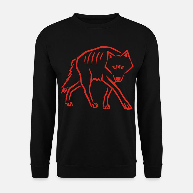 à pas de loup (rouge) - Sweat-shirt Unisexe - noir