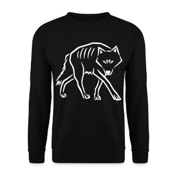 Stufen nach unten (weiß) - Unisex Pullover - Schwarz - Vorne - Alina (178cm) & Michal (187cm)