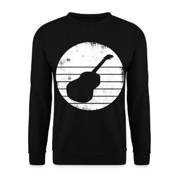 Guitar Sketch - Unisex Sweatshirt - black - Front - Alina (178cm) & Michal (187cm)