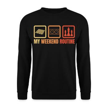 Chess Weekend - Unisex Sweatshirt - black - Front - Alina (178cm) & Michal (187cm)
