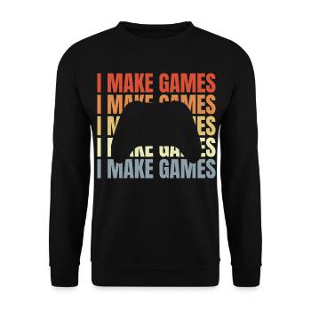 Game Developer Saying - Unisex Sweatshirt - black - Front - Alina (178cm) & Michal (187cm)