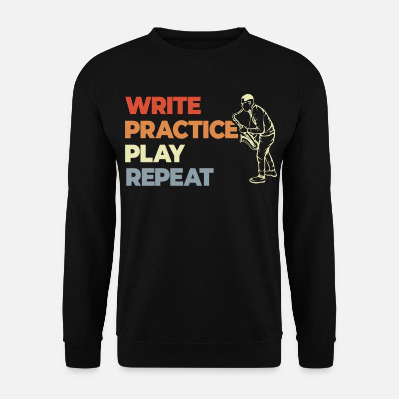 Write Practice Play Repeat - Unisex Sweatshirt - black