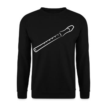 Croquis de flûte - Sweat-shirt Unisexe - noir - Devant - Alina (178cm) & Michal (187cm)