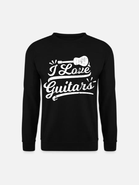 I Love Guitars - Unisex Sweatshirt - black