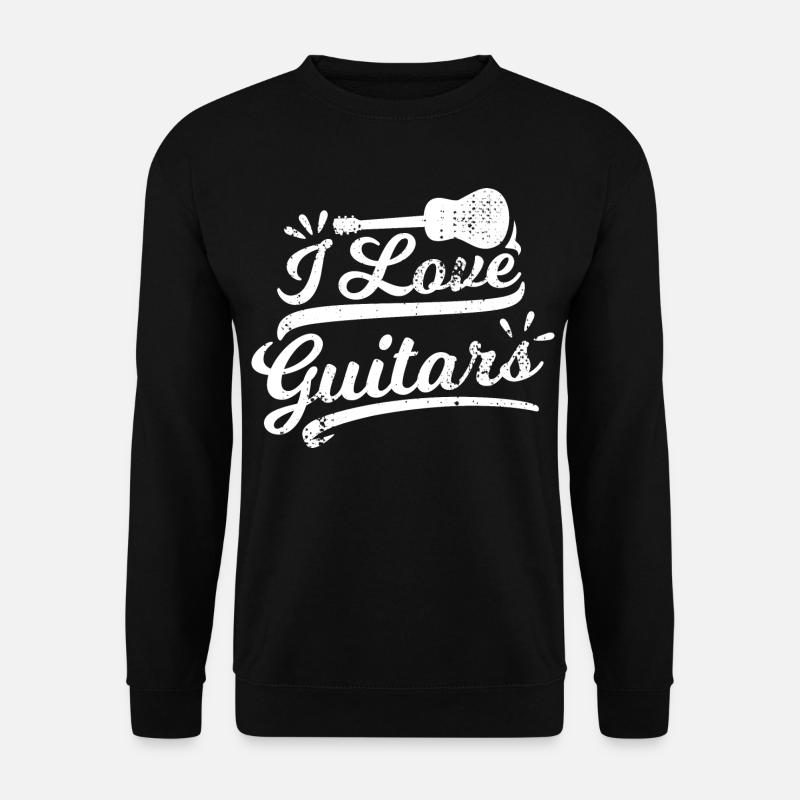 I Love Guitars - Unisex Pullover - Schwarz