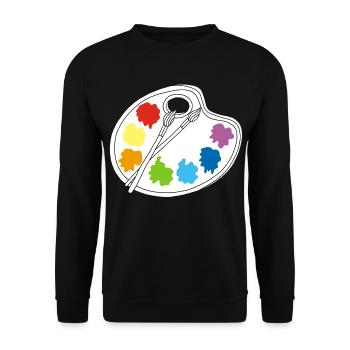 Artist (white) - Unisex Sweatshirt - black - Front - Alina (178cm) & Michal (187cm)