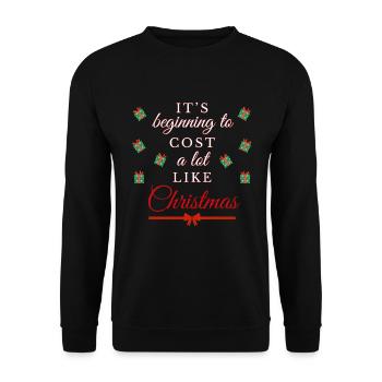 It's starting to taste funny like Christmas - Unisex Sweatshirt - black - Front - Alina (178cm) & Michal (187cm)