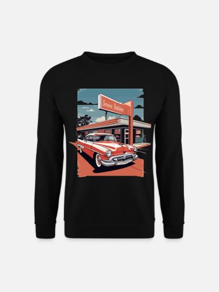 Voitures de collection 1950 - Sweat-shirt Unisexe - noir