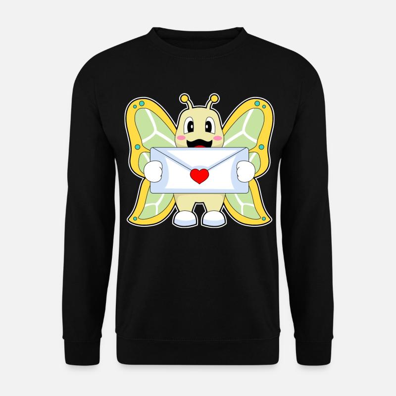 Butterfly Letter - Unisex Sweatshirt - black