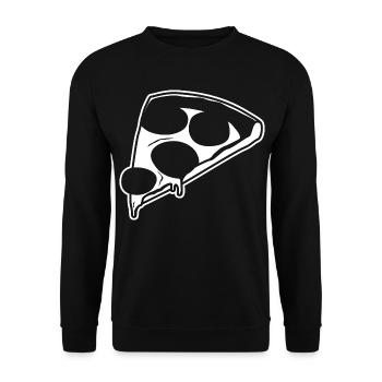 Dessin de pizza - Sweat-shirt Unisexe - noir - Devant - Alina (178cm) & Michal (187cm)