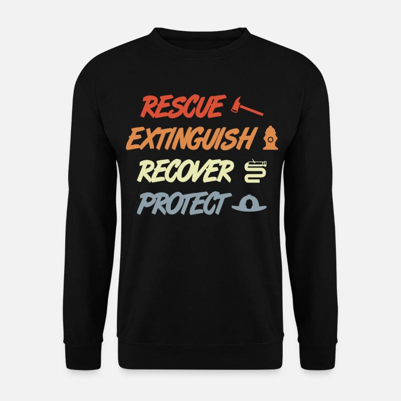 Rescue Extinguish Recover Protect - Unisex Pullover - Schwarz