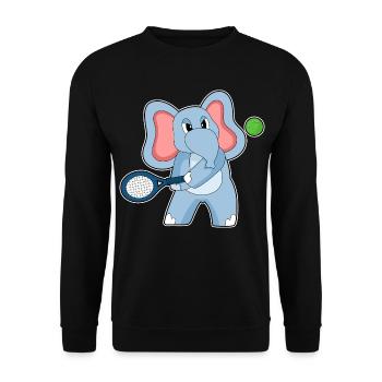Raquette de tennis éléphant - Sweat-shirt Unisexe - noir - Devant - Alina (178cm) & Michal (187cm)