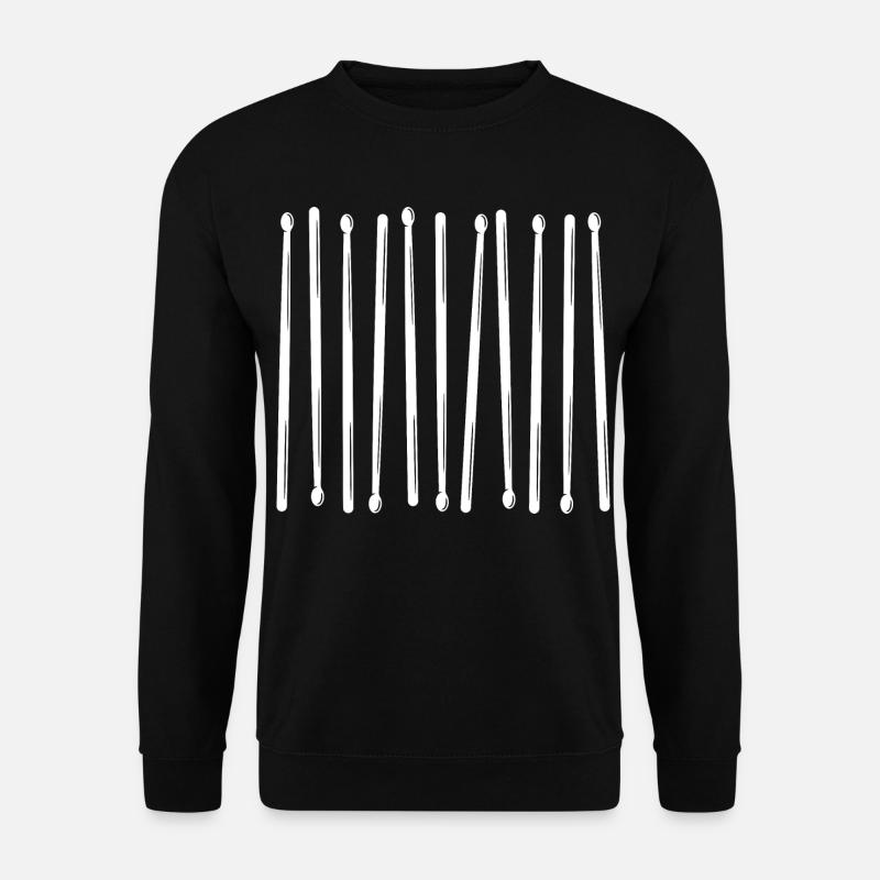 Drumsticks Vertical Pattern - Unisex Sweatshirt - black